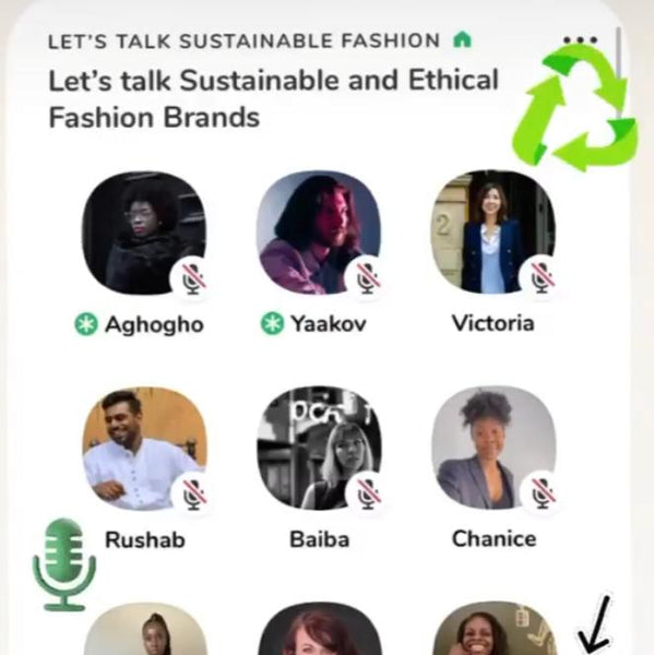 ClubHouse discussion on Sustainable Fashion
