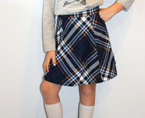 Panel Printed A-Line Skirt - OTedd