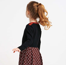 Load image into Gallery viewer, Royal Red Herringbone Girls Dress - OTedd