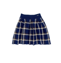 Load image into Gallery viewer, Navy Tartan Pleated Skirt - OTedd